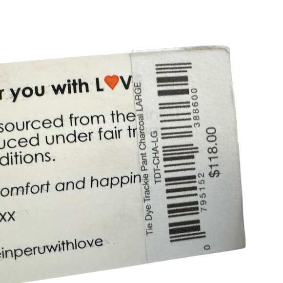 Pitusa Gray tie dye trackie sweat pants Womens size Large NWT - Picture 9 of 11